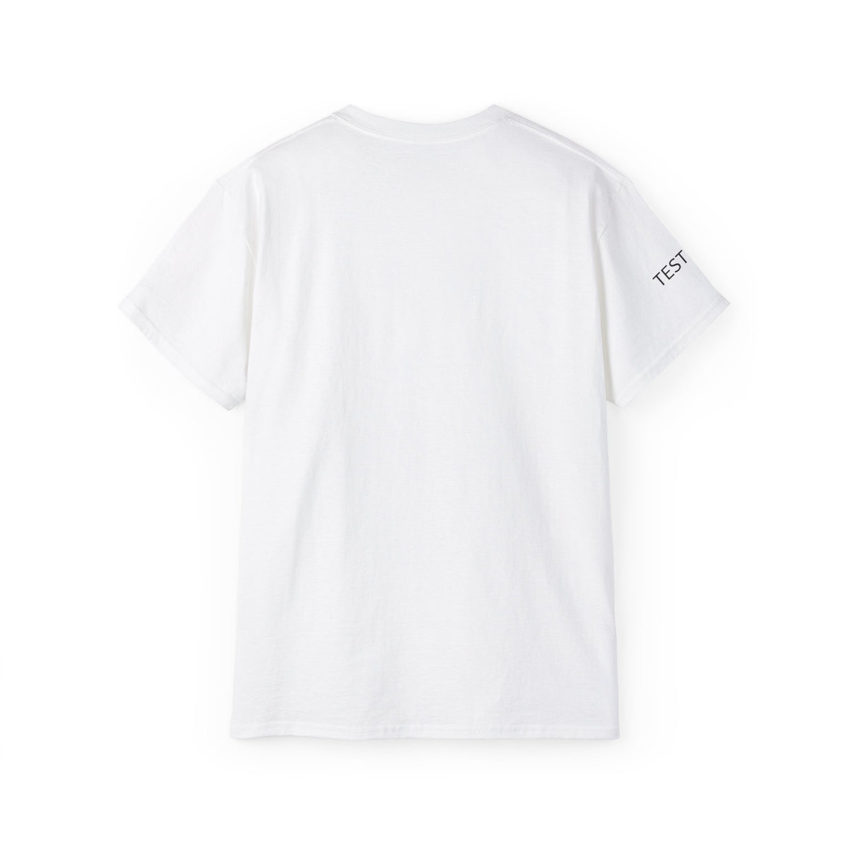 Classic White Cotton Tee — Minimal Test Sleeve Shirt