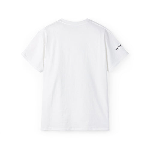 Classic White Cotton Tee — Minimal Test Sleeve Shirt