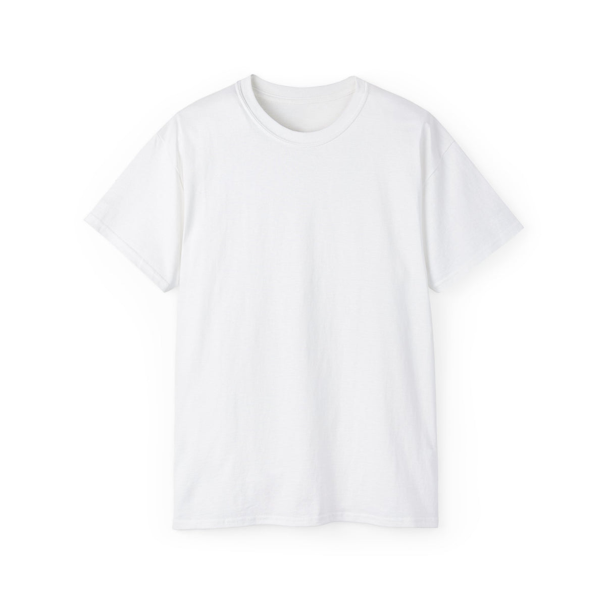 Classic White Cotton Tee — Minimal Test Sleeve Shirt