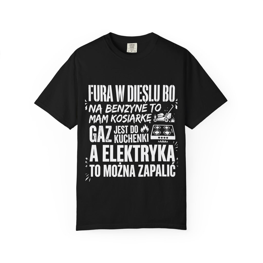Czarna koszulka - Fura w dieslu bo..