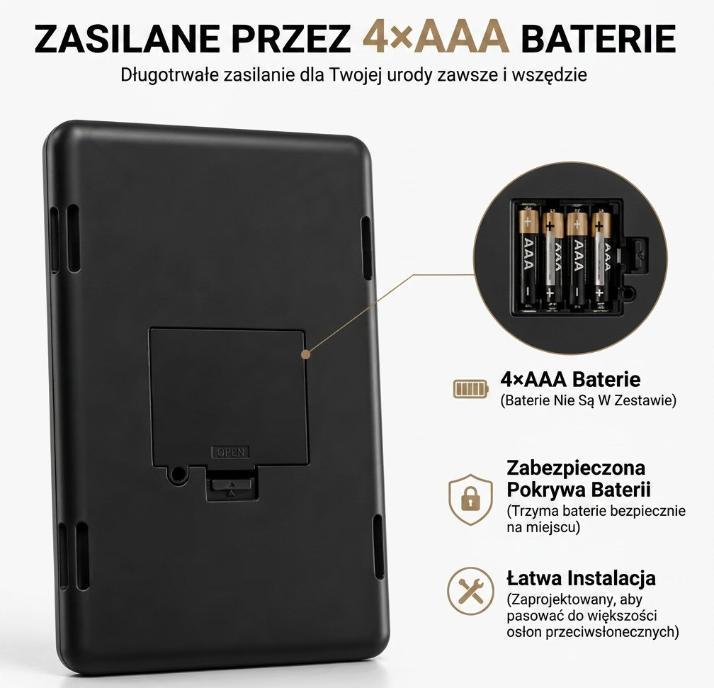 Samochodowe lusterko do makijażu